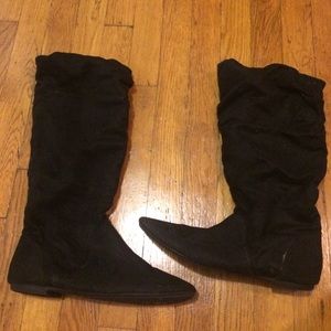 Black slouchy boots women's 10