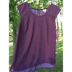 Business casual top with funky retro pattern