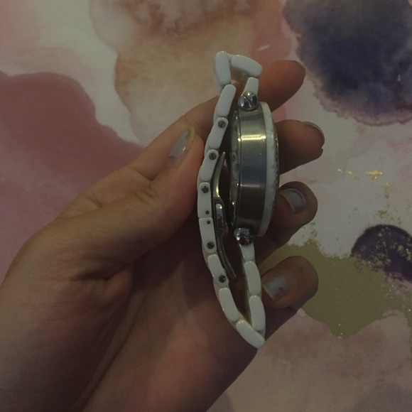 Fossil CE1008 white ceramic glitz watch