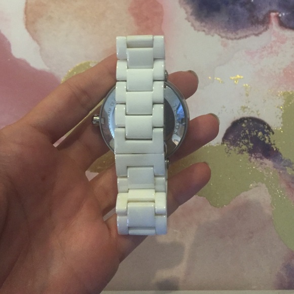 Fossil CE1008 white ceramic glitz watch
