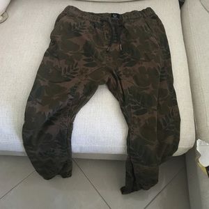 Men's Zanerobe joggers green skinny fit