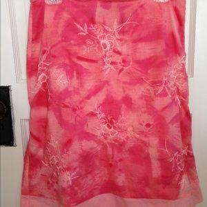 Pink Hand Stitched Tie Die Skirt Size 10