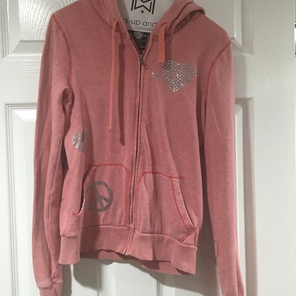 Vs pink zip up hoodie