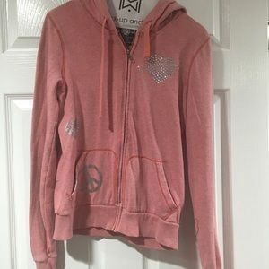 Vs pink zip up hoodie