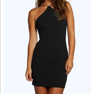 Petite Rebecca Black Strappy Bodycon Dress
