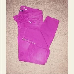 American eagle stretch ankle zip pants size 4