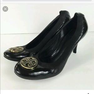 Tory Burch Caroline Mid Heel Patent Leather 10