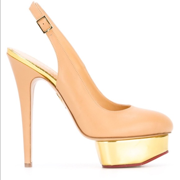 Authentic Charlotte Olympia Dolly sling backs
