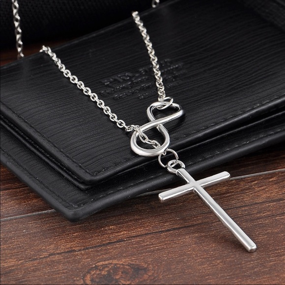 Infinity Cross Necklace - Picture 2 of 3