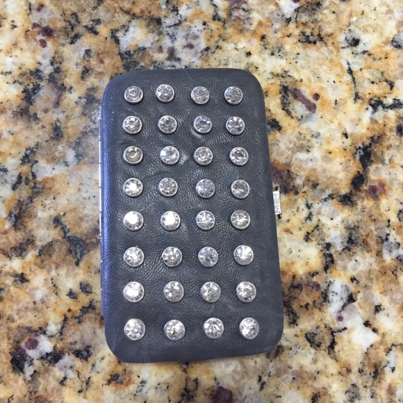Rhinestoned Card Wallet - Picture 1 of 3