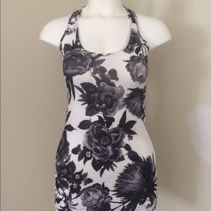 Lululemon Brisk Bloom Floral Black White Racerback