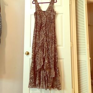 Leopard/Cheetah print layered long dress