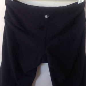 Price Drop! Size 2 LuluLemon black crops!