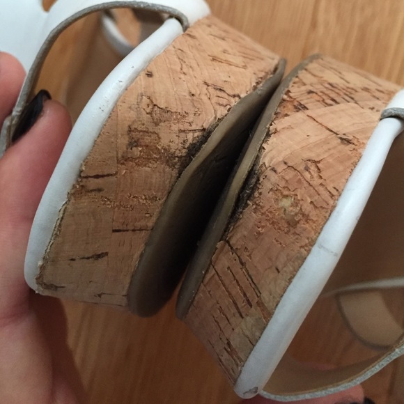 🙀GONE AT 6PM EST TODAY🙀 White Cork Wedges - Picture 3 of 3