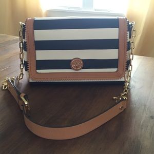 Tory Burch Robinson striped shoulder bag