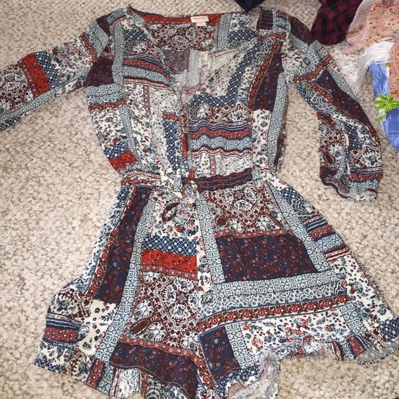 Paisley print romper