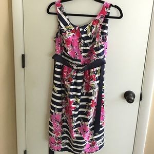 Reposhed Motherhood Maternity Navy striped dress