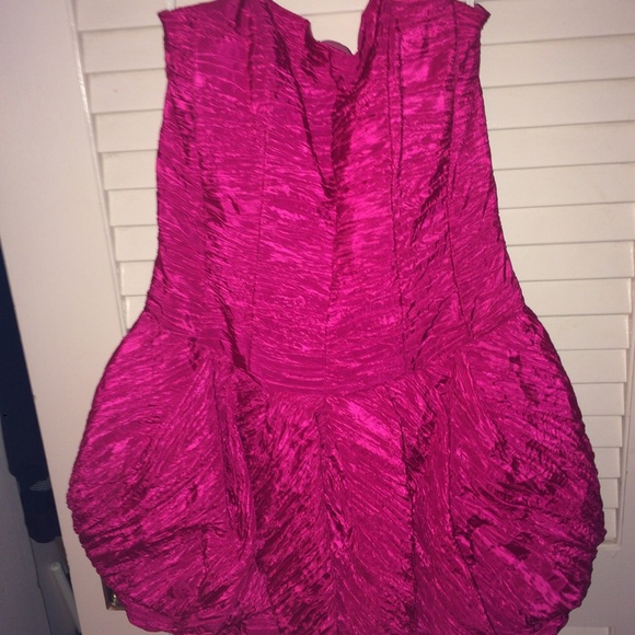 Jessica McClintock dark pink cupcake style dress