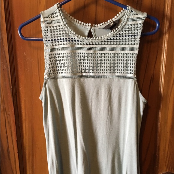 Light teal sleeveless top
