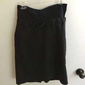 Black maternity work skirt