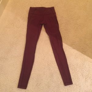 LULU Bordeaux Striped Cotton Wunder Under Pants