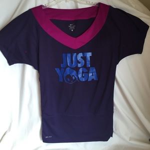 Nike Just Yoga oversized purple anime shirt S