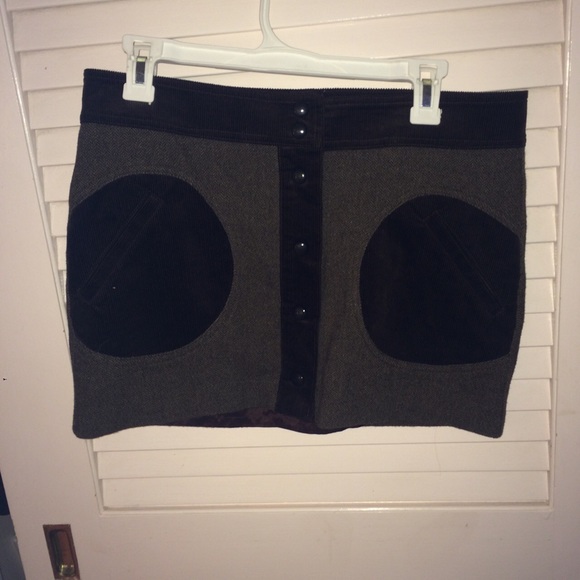 Brown button up skirt