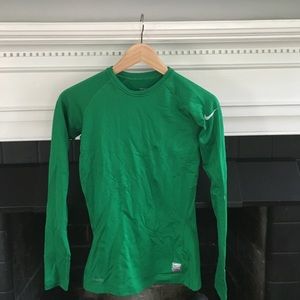 Nike Pro green compression shirt, size XS.