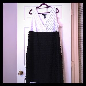Black and white cocktail dress