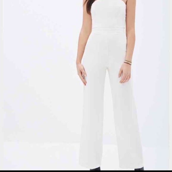 Forever 21 off white jumpsuit