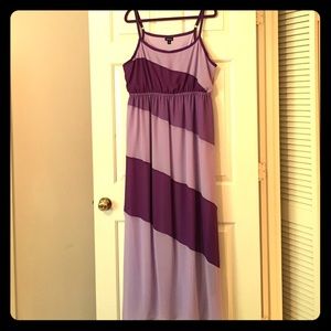 Long purple maxi dress