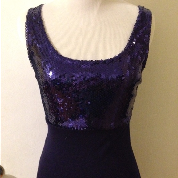 EUC Forever 21 Blue Sequence Dress Size Small - Picture 4 of 4