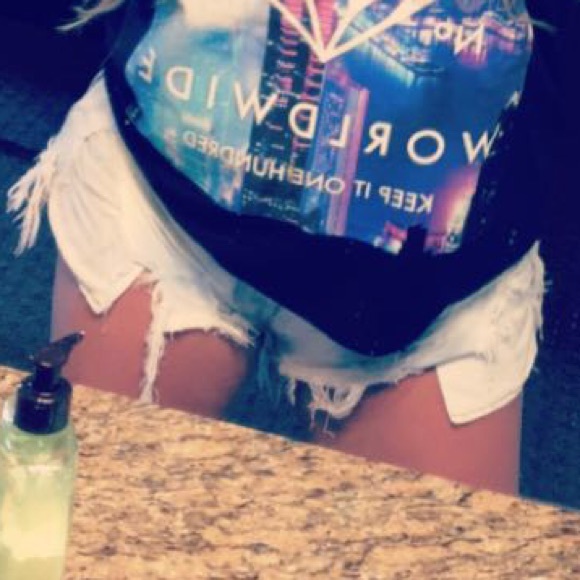 Custommade ripped torn destroyed distressed shorts