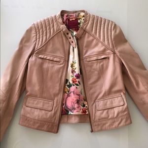 Ted Baker Pink motorcycle jacket size small