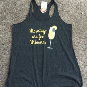 Graphic "Mornings are for Mimosas" tank