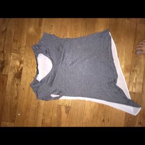 Half cotton half mesh blouse