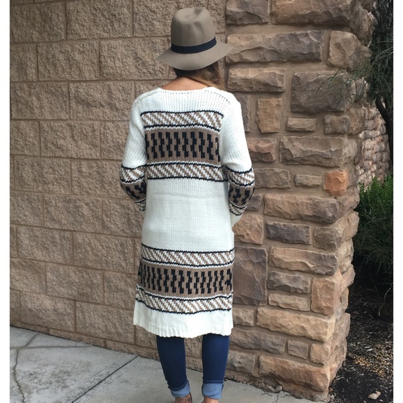 Knit Duster Long Cardigan Sweater - Picture 3 of 4