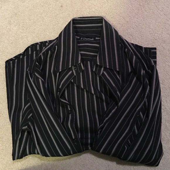 7 Diamonds Men's long sleeve dress shirt
