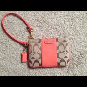 Coach signature wristlet