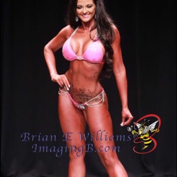 Pink custom competition bikini