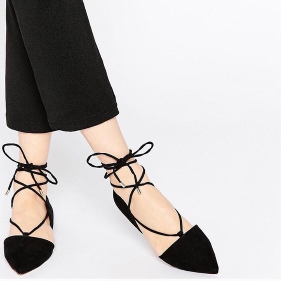 Lace up flats