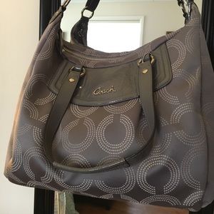 Coach Ashley Dotted Op Art Convertible Hobo