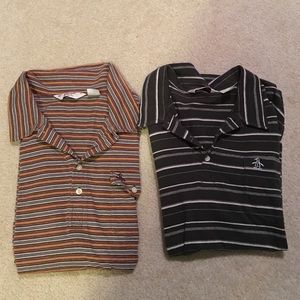 Pair of Penguin short sleeve Polo shirts. Size XL