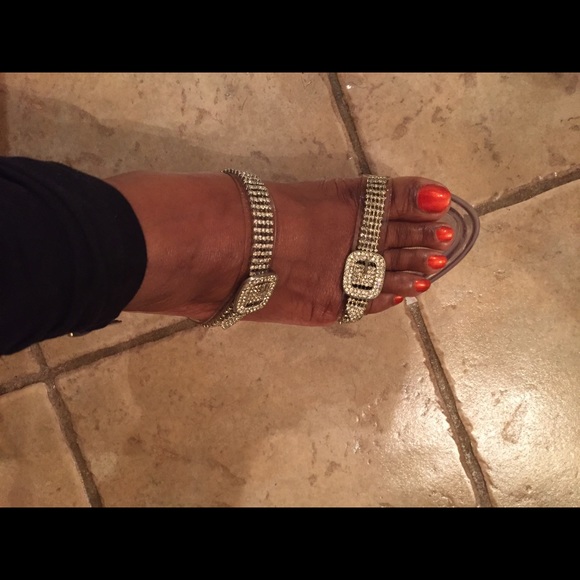 Nina rhinestone and acrylic heals