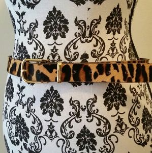 J. Crew Pony Hair Leopard Print Belt