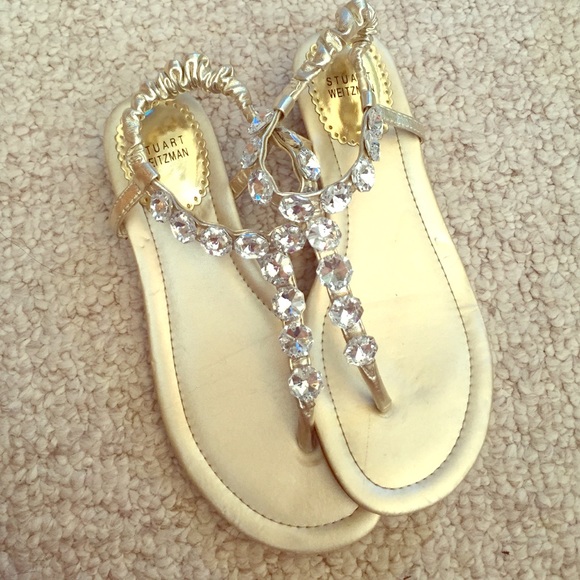 Gold Stuart Weitzman sandals
