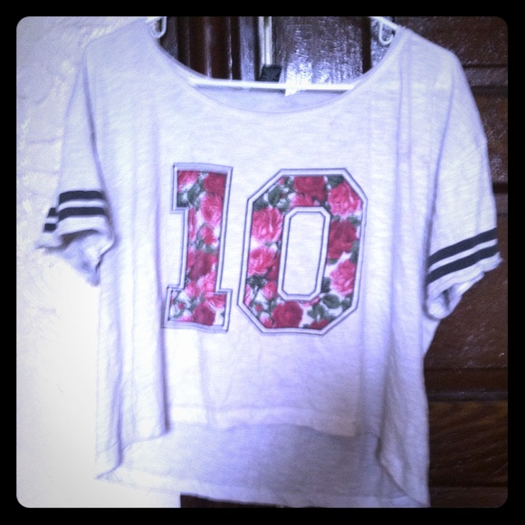 Floral Number , Crop Top