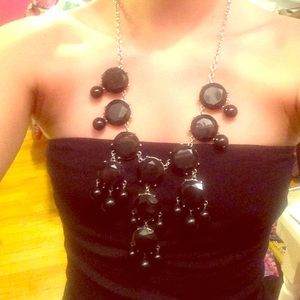 Black bib necklace