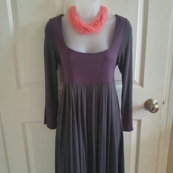 Purple and Grey Hippie Dress