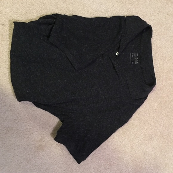 J.Crew Charcoal grey men's cotton polo shirt
